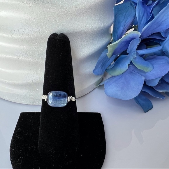 BLUE Kyanite Sterling Silver Ring - Picture 2 of 12